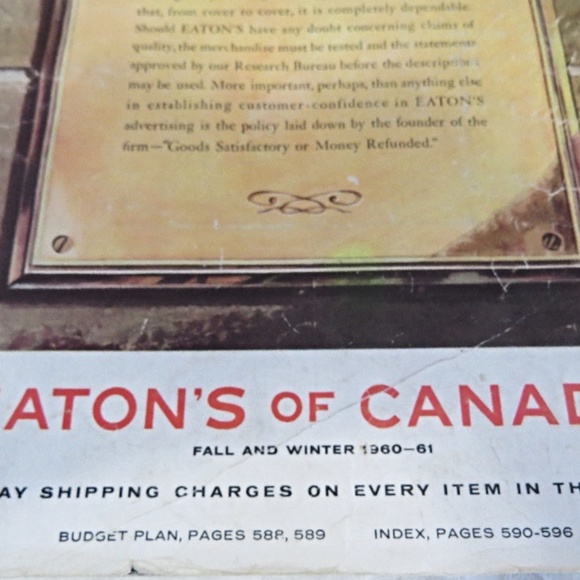 RARE Vintage 1960-61 Eaton's FALL & WINTER CATALOGUE Canada - Picture 2 of 9